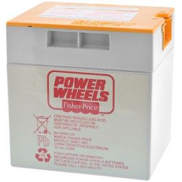 Power Wheels Gray-Orange Top 12 volt Battery & Charger 00801-1776 *NEW* 12V 