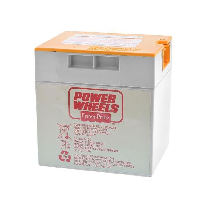 NEW 00801-0638 Battery 12 Volt Gray  Genuine Power Wheels Fisher Price Grey 12V 