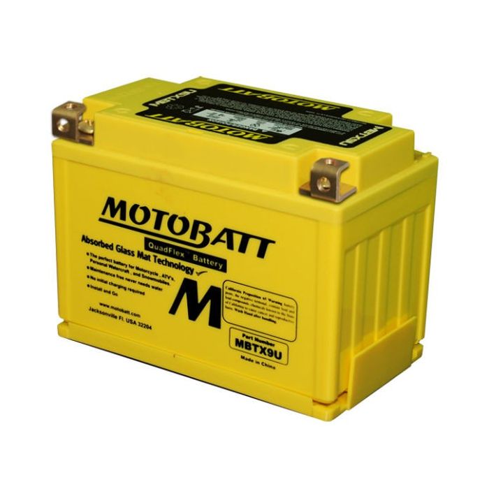 MotoBatt Motobatt Premium Battery for Kawasaki ER 6 N ABS 2012-2016 MBTX9U AGM 5056610610004 