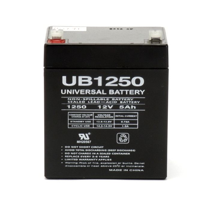 UB1250 12V 5Ah F1 Sealed Lead Acid Replacement Battery by UPSBatteryCenter® 