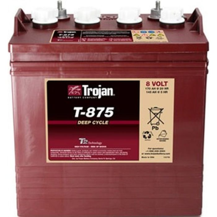 Trojan T 875 8 Volt 170ah Usa Made Gc8 Deep Cycle Battery Impact
