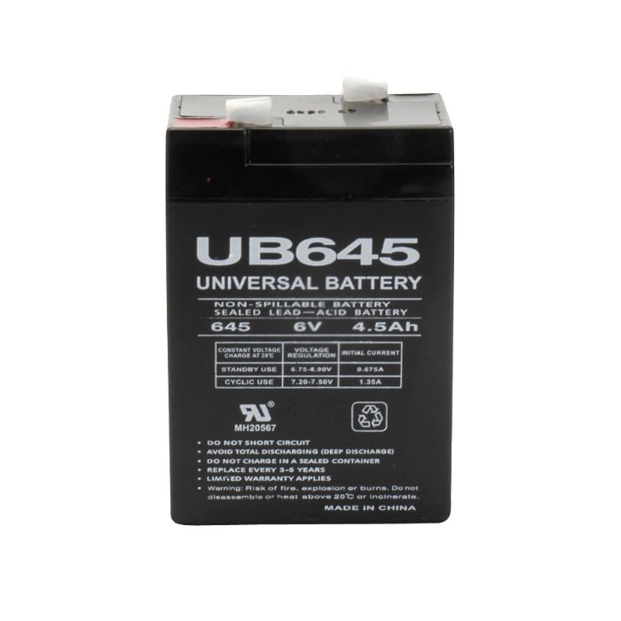 6 VOLT New Battery for Dual-Lite 12-255 with Charger UPG  6V 4.5AH 