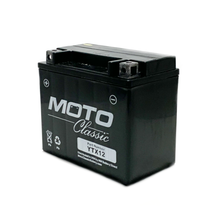 YTX12 Moto Classic Battery, Yuasa YTX12-BS Replacement