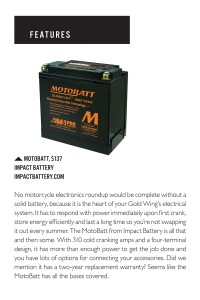 MBTX20U Gold Wing Battery